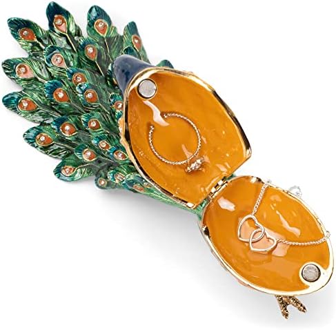 Vikendica Vrt Ručno oslikano metalni emajl šarke sa šarkama ukrasni ukrasni mini nakit minđuša organizator Vintage Kolekcionarska
