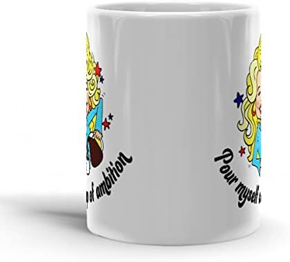 Čajne čajne čaše Parton 11oz 15oz Sama Bijela keramika poklona Kolaž Pour ambiciozno klasično krigla za kafu, Latte, čokoladu ili