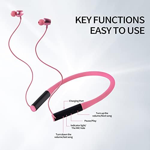 Qinchuang Bluetooth slušalice 5.3 Wireless Earbuds IPX5 Vodootporni i 12h dugačke baterije Stereo bas za slušalice sa UBS karoserijskim slušalicama sa poklon kutijom Pakiranje za vježbanje teretana Sportski poklon crni