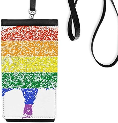 Rainbow gay svinjska LGBT telefon novčanik torbica Viseće mobilne torbice Crni džep
