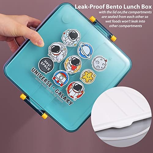 Bento kutija za ručak za djecu, nepropusni Bento stil sa kutijom za umak 3 pretinca kutija za ručak za odrasle djecu, pakovanje obroka