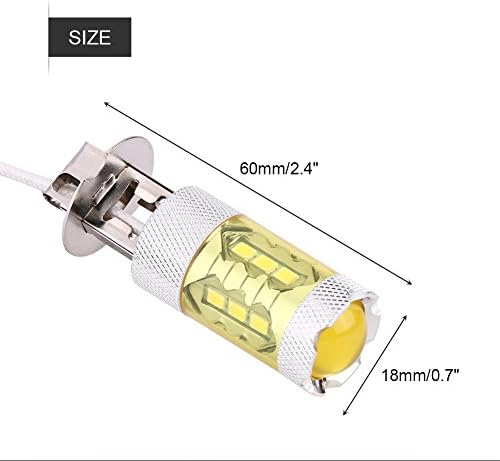 Aramox svjetlo za maglu automobila, 1 par 12-24V 80W H3 16smd LED žute sijalice za maglu automobila