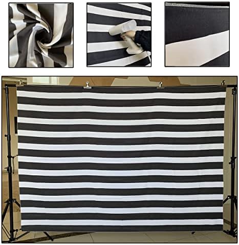 7x5ft bijele i crne pruge fotografija pozadine tkanina Baby Show Tabela Banner pozadina za zabavu dekor