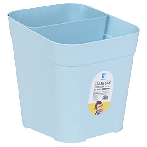 Zerodeko kanta za smeće kuhinjska kanta za smeće s dvostrukim odjeljkom 2 pretinca kanta za otpatke Plastična korpa za otpad za kućnu kancelariju plava
