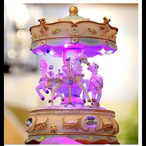Zgjhff carousel vjenčani dekor rođendan retro smola muzičke kutije Početna