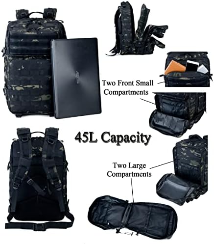 Dugi čuvar vojni taktički ruksak - muškarci 45l 3 dana Veliki mollovski sustav Velike vojske kampiranje planinarskih torbi rucksack