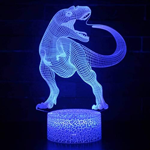 3d Dinosaurus Tyrannosaurus noćno svjetlo za djecu s daljinskim upravljačem & amp; 7 boje mijenja & amp; zatamnjiva funkcija & poklon