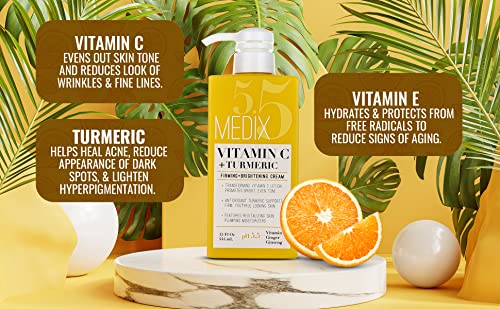 Medix vitamin C Njega kože za lice za lice i tijelo, anti starenje serum vitamina C lica + vitamin C krem ​​hidratantni losion za