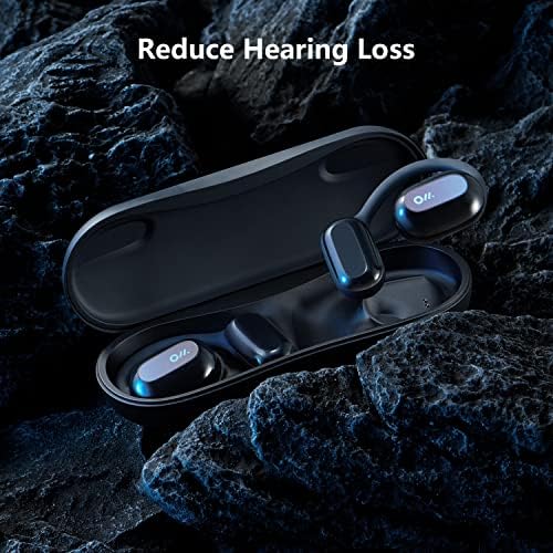 Oladence Open uho slušalice Bluetooth 5.2 Bežični uši za Android i iPhone, otvorene uši ušima sa dvostrukim 16,5 mm dinamičkim upravljačkim programima, do 16 sati reproduciranih vodootpornih ušima