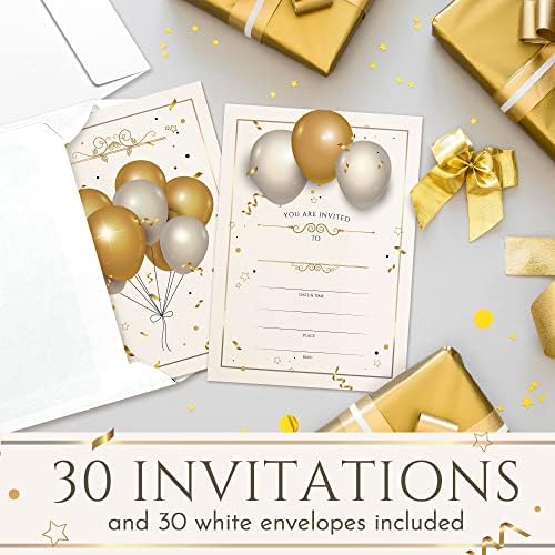 30 pakovanje sjajnih rođendana pozivnica sa kovertama, rođendanskim pozivnicama, pozivnicom za rođendan, pozivnice, čestitke za rođendanske pozivnice