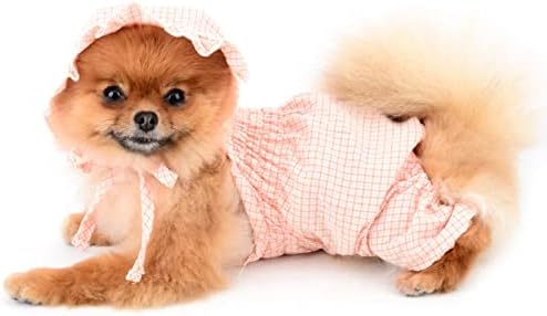 Smalllee_lucky_store kućni ljubimci Djevojke Puppne PAYAD PATOM PAJAMAS PJS za male srednje pse mačke sa šeširom Slatka ženska pidžama