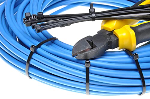 Bar LOK 4 Zip veze - 100 komada, crna - izrađena u Americi - vremenske prilike, UV i udarna otporna na plastike kablovske veze za obvezujuće žičane kabele i više - Indoor i vanjski