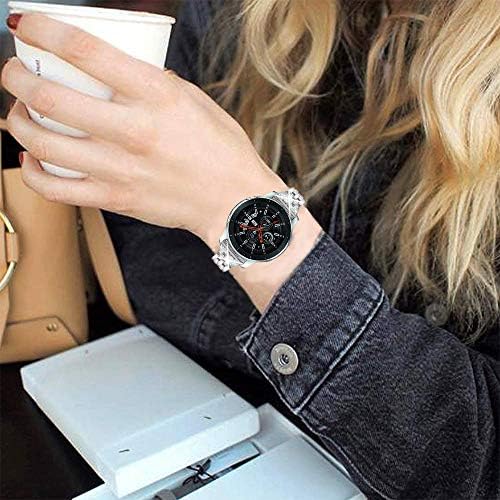 Dealule Bands kompatibilan sa Samsung strahom S3 / Galaxy Watch 3 / Galaxy Watch 46mm, 22mm Rhinestone Diamond Metal Remen za zamjenu za Huawei Watch 3 / GT2 46mm Žene muškarci