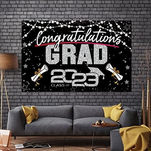 Aubao dekoracije za diplomske zabave 2023 - Čestitamo diplomski Baner-oprema za diplomirane dekoracije klase 2023