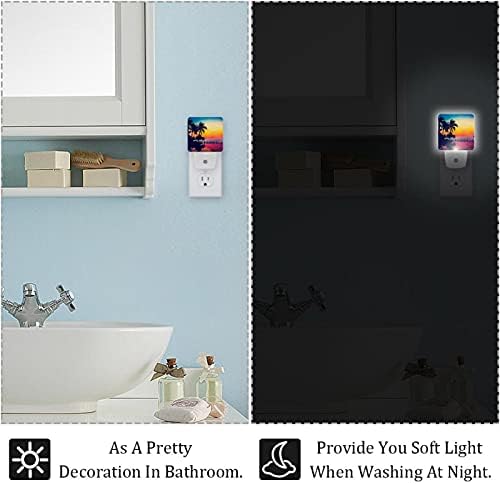 2 paket Plug - in LED noćna lampa predivan Nebeski pejzaž mesec, Auto Dusk do zore senzor dekorativne noćne lampe za decu spavaća soba, kupatilo, hodnik, stepeništa