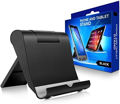 Raygood Stonel Stolp Prijenosni kompaktni kompaktni: kolijevka, držač pametnog telefona, mali tablet za kancelarijski stol - crni
