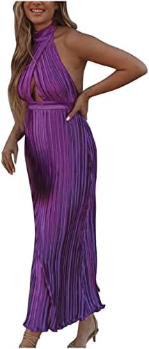 Maxi haljine izrezane za žene 2023 Halter dugi haljina bez rukava maturalna haljina vjenčanica Formalna plaža Party haljine