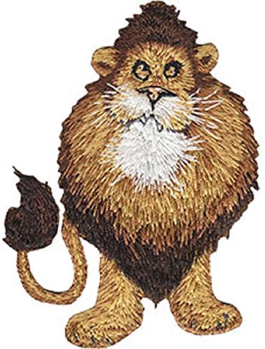 Životinjski klub lav zakrpa - Životinjski lik lava vezena premium umjetnička djela Iron-on / with-on flaster - 3 x 4