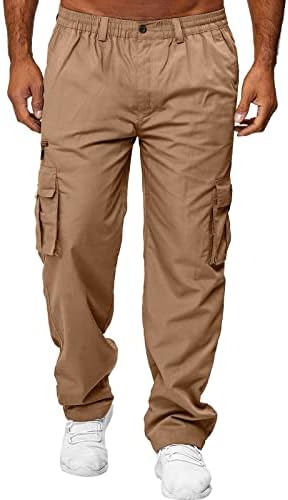 Muškarci Tergo Duks Joggers Ljeto Loose Fit pantalone hlače Čvrsta boja elastična struka ravne noge Pješačke hlače sa džepovima