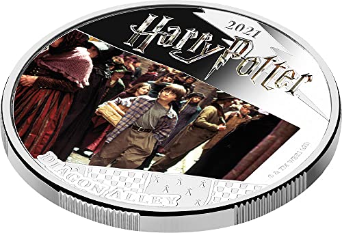 2021 DE Harry Potter Samoa 2021 Powercoin Diagon Alley Harry Potter 1 oz Srebrna kovanica 5 $ Samoa 2021 Dokaz