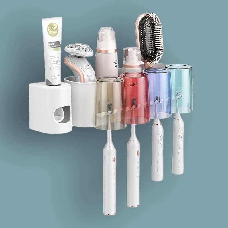 Držač četkice za zube sa čašama za zube čiji je različit dizajn od 1 do 4 držača za zube