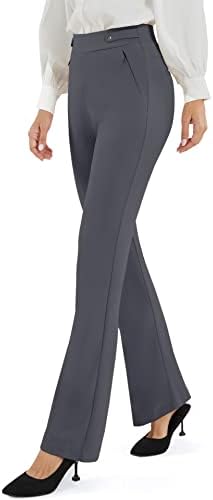 AFITNE ženske joge haljine hlače bootcut rastezljive radne hlače Business ured Ležerne prilike sa džepovima sa patentnim zatvaračem