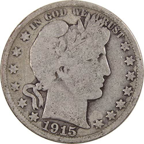 1915 Barber Polu dolara G Dobar 90% srebrna 50c Tip US Type Coin SKU: I3391