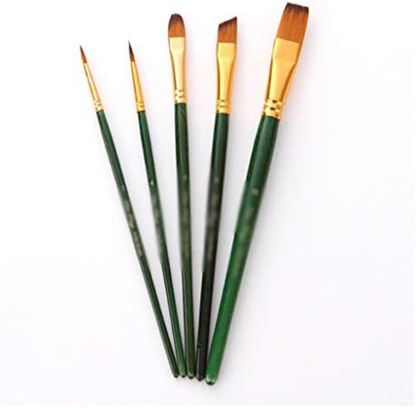 Floyinm 5pcs / lot akvarel ploče za paintrush set Drvena ručka najlonska četkica za boju olovka Profesionalno ulje slikarstvo Alat