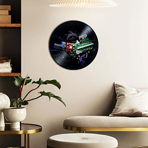 Pop glazba Vinyl Decor 12 , zidna dekor oslikana pop muzika, najbolji poklon za ljubitelje pop muzike, originalni poklon za kućni