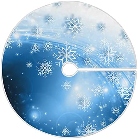 Alaza Božićna suknja ukras, mali mini suknji za suknju 35,4 inča sa plavim snježnim pahuljicama i zvijezdama za božićnu zabavu Kućni