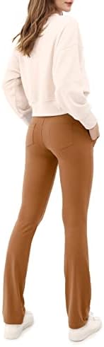 Obodos ravno noga joga hlače za žene sa džepovima sa visokim strukom Worth Wile Casual Office Poslovne radne pantalone