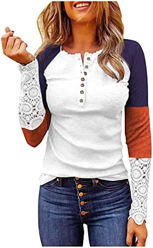 Tunika za žene plus veličine Ispis čipke Jesen vrhovi lagana pletena bluza Duks puloveri na otvorenom bluze tee