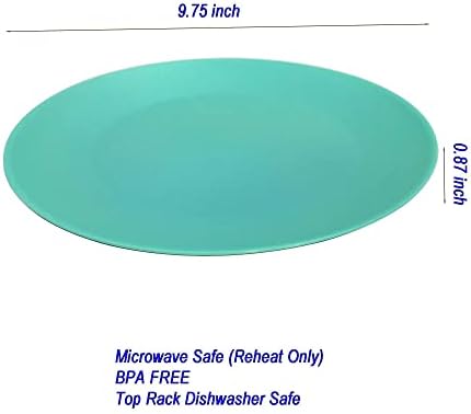 Yuyuhua Premium plastične ploče za višekratnu plastičnu čaše za višestruku i 32 uncu BPA-besplatni perilica bez suđa 24 za zabave