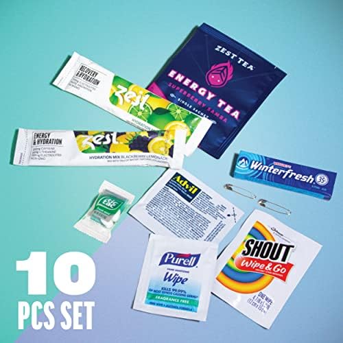Party Favors Survival Kit-poklon torba od 10 komada - Set osnovnih potrepština-vjenčanje, rođendan ili Bachelor/Bachelorette - zest hydration paketi, Headache Relief, & amp; Gum