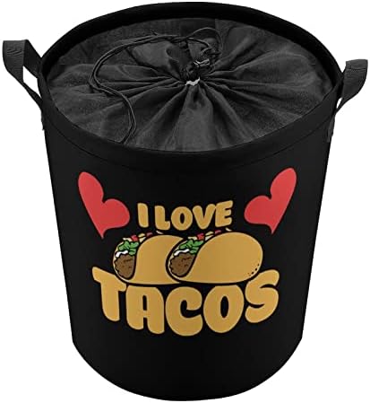 Volim Tacos sklopiva korpa za veš velika korpa za veš lagana korpa za odlaganje Organizator igračaka sa ručkama