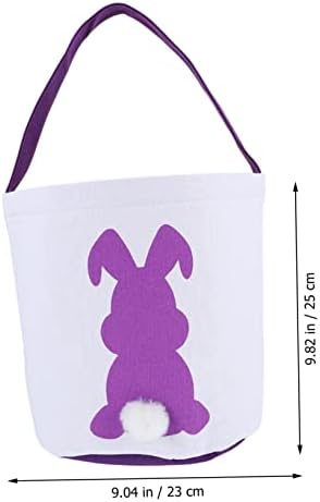 Abaodam Cylinder Bunny Bag Decor Baskets Uskršnje Kese Za Kekse Skladište Poklon Torba Zec Beba Ljubičasta Torba Za Pakovanje Poliester