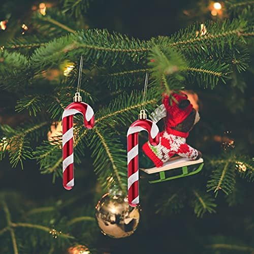 ABOOFAN 2kom božićno drvo Candy Cane Stick ukras za Božić drvo zid privjesak Holiday viseći ukrasi