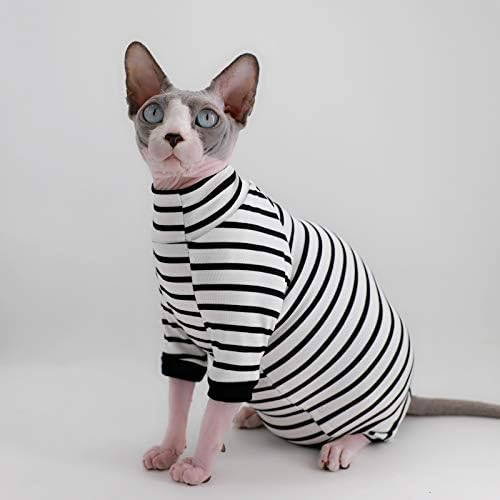 Sphynx mačka bez dlake četiri noge prozračne ljetne rajonske pidžame elastična odjeća za kućne ljubimce mačka operacija odijelo za oporavak prsluk mačići majice mačke & amp ;odjeća za male pse)