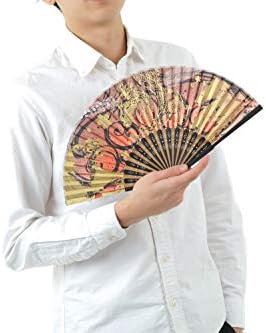 Terra Distributivni ventilator [Japan uvoz] Ventilatori za ruke za žene Sklopivi, japanski ventilator, jedinstveni dizajn, ručno rađeni bambus, ventilator svile, 8,6 , abanicos de mano)