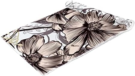 Retrohand nacrtani leptiri i cvijeće 11.5 x 32 sportski ručnici za hlađenje za vrat i licu mekani prozračni znojni krpe za vježbanje ručnici za vježbanje ostaju hladna 2 komada