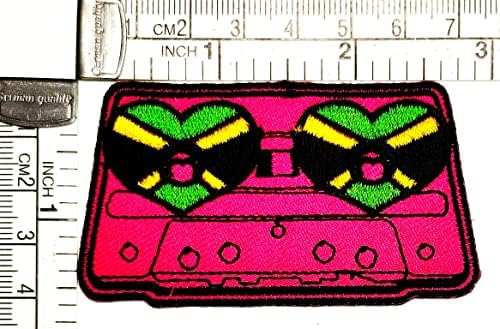 Kleenplus 3kom. Kaseta ljubav pjesma Party Cartoon Patch Pink kaseta zakrpe vezeni zakrpe za odjeću farmerke jakne šeširi ruksaci kostim