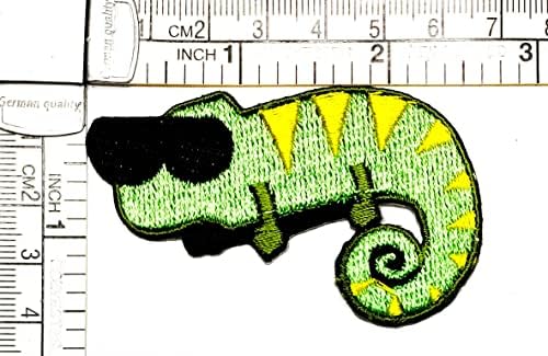 Kleenplus prilično Kameleon nosi naočare crtano gvožđe na zakrpama aktivnosti vezeni Logo odeća jakne šeširi ruksaci košulje dodatna oprema DIY kostimska Umjetnost gušter Gecko Patch
