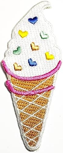 Kleenplus 3kom. Hearts ice Cream Cartoon vezeni Iron on Sew On Badge for Jeans Jackets Hats ruksaci Shirts naljepnica Appliques & dekorativni flasteri