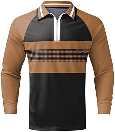 XXBR 2022 nove muške polo majice s dugim rukavima 1/4 zip up vrat Golf vrhovi prugasti patchwork sredwewer modna dizajnerska majica