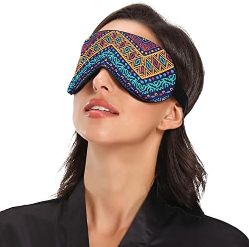 Unisex Sleep maska ​​za oči u cijelom boju-etničko-ukrasima noćna maska ​​za sjenilo za sjenilo