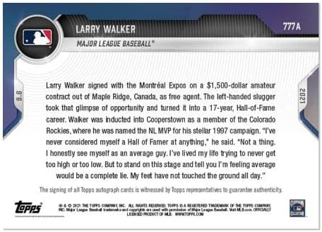 Larry Walker HOF potpisao je topps sada Nacionalna bejzbol sala kartice Fame klase 777A - bejzbol autografne kartice