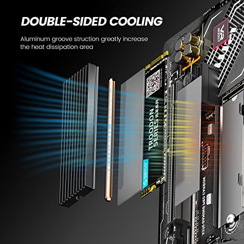 ORICO M. 2 SSD hladnjak sa toplotnom cijevi+ m2 termo Pad toplotna provodljivost+aluminijumsko hlađenje za PC / PS5 jednostrano i