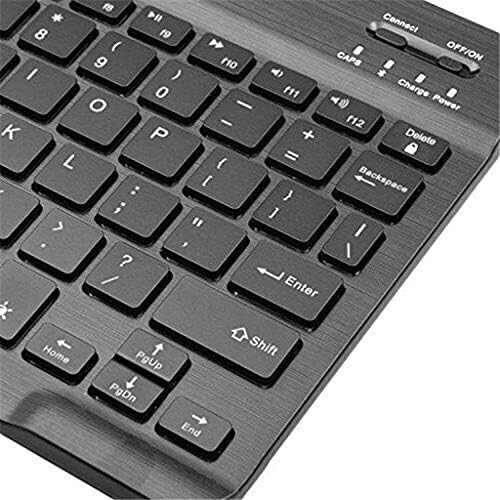 BoxWave tastatura kompatibilna sa Lenovo M10 Plus-SlimKeys Bluetooth tastaturom - sa pozadinskim osvetljenjem, prenosivom tastaturom sa praktičnim pozadinskim osvetljenjem-Jet Black
