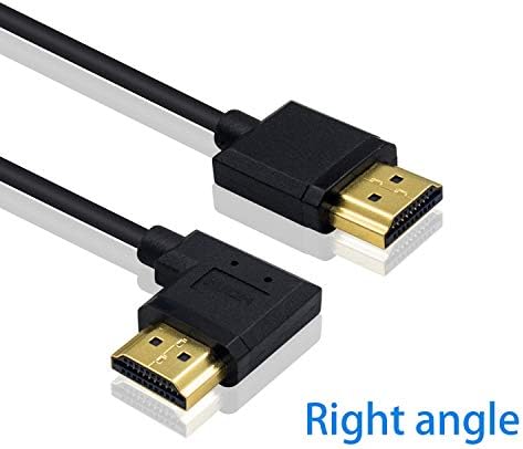 Duttek 4K HDMI kabl, HDMI na HDMI kabl, ekstremno tanak pod pravim uglom HDMI muški na muški ekstender namotani kabl za 3D i 4K Ultra