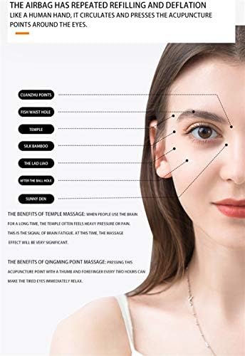 4D Smart Airbag vibrirajući masažer očiju, uređaj za njegu očiju vruće komprimira Bluetooth zamotavanje zamotavanja za oči